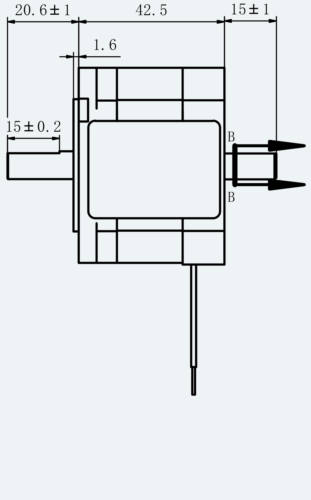 Mechanical View 2 for ES-ST-23H2042-100-4BL