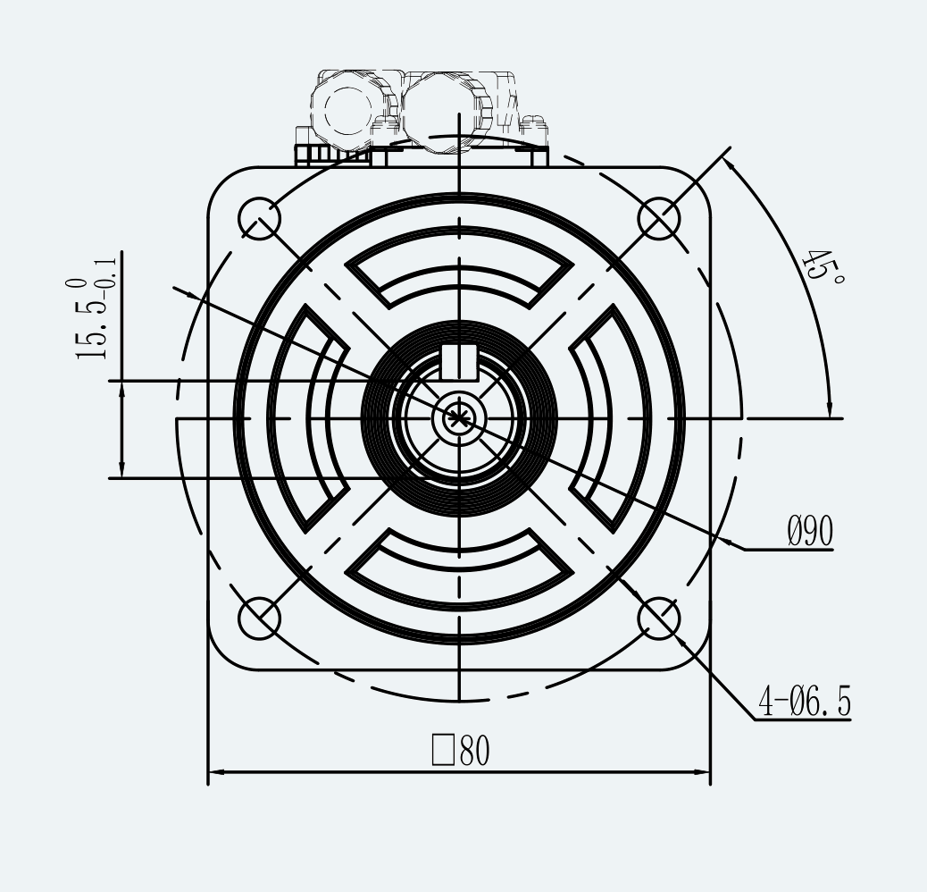 Mechanical View 2 for ES-SM-A03-080D-T3P18NM-1000W-001