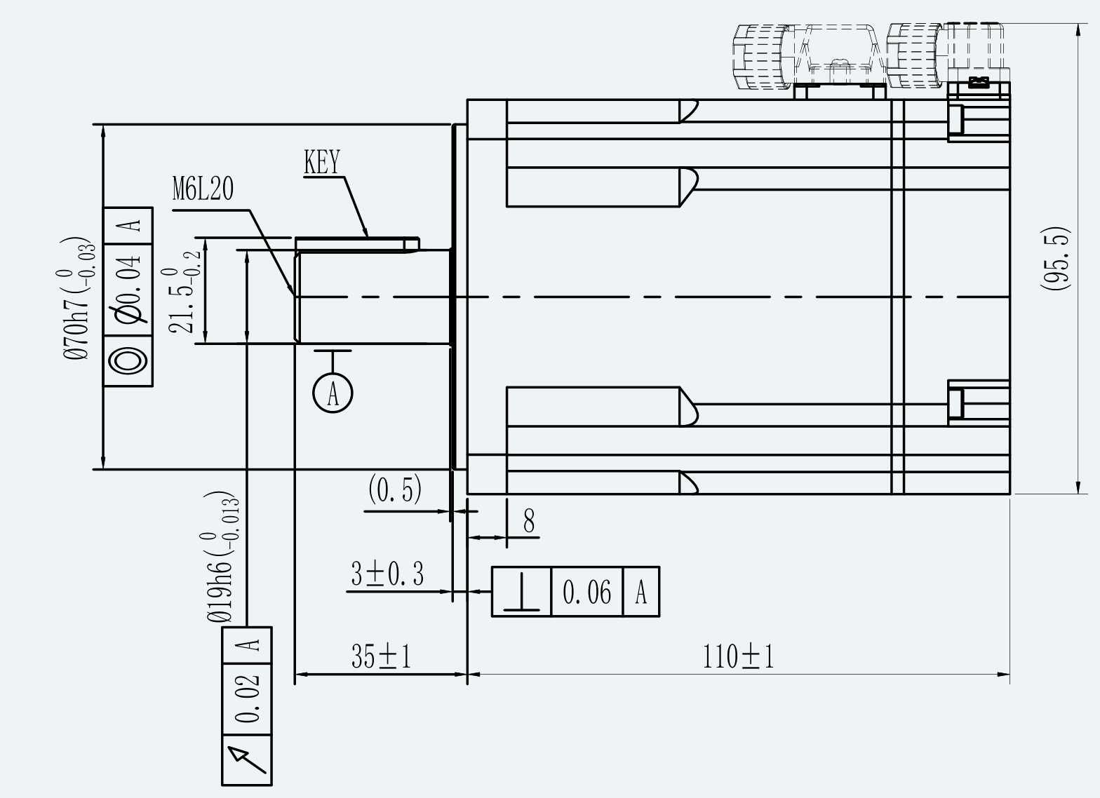 Mechanical View 3 for ES-SM-A03-080D-T3P18NM-1000W-001