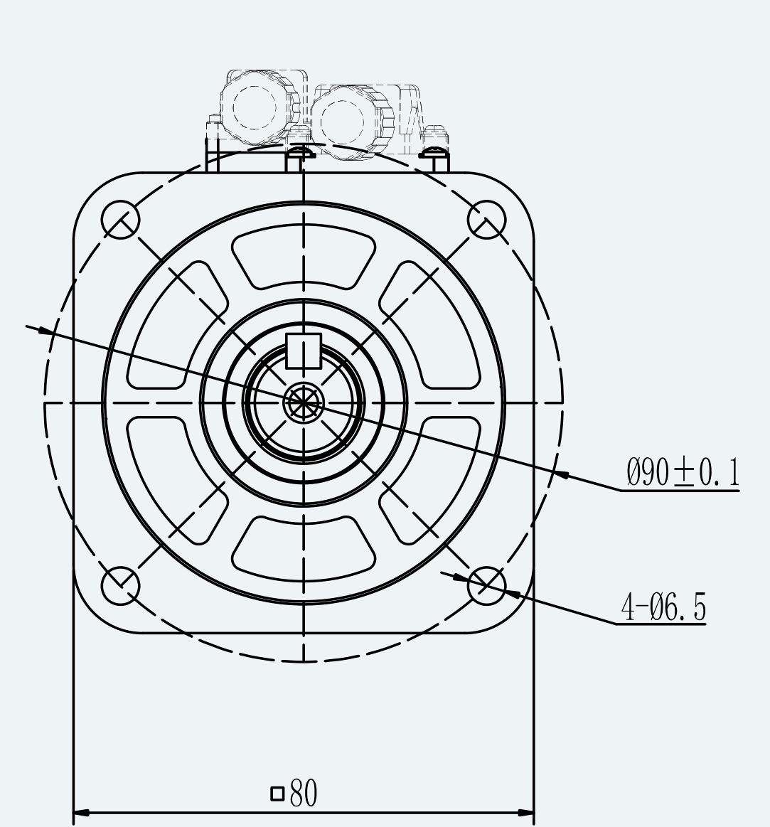 Mechanical View 2 for ES-SM-A03-080S-T3P18NM-1000W-003