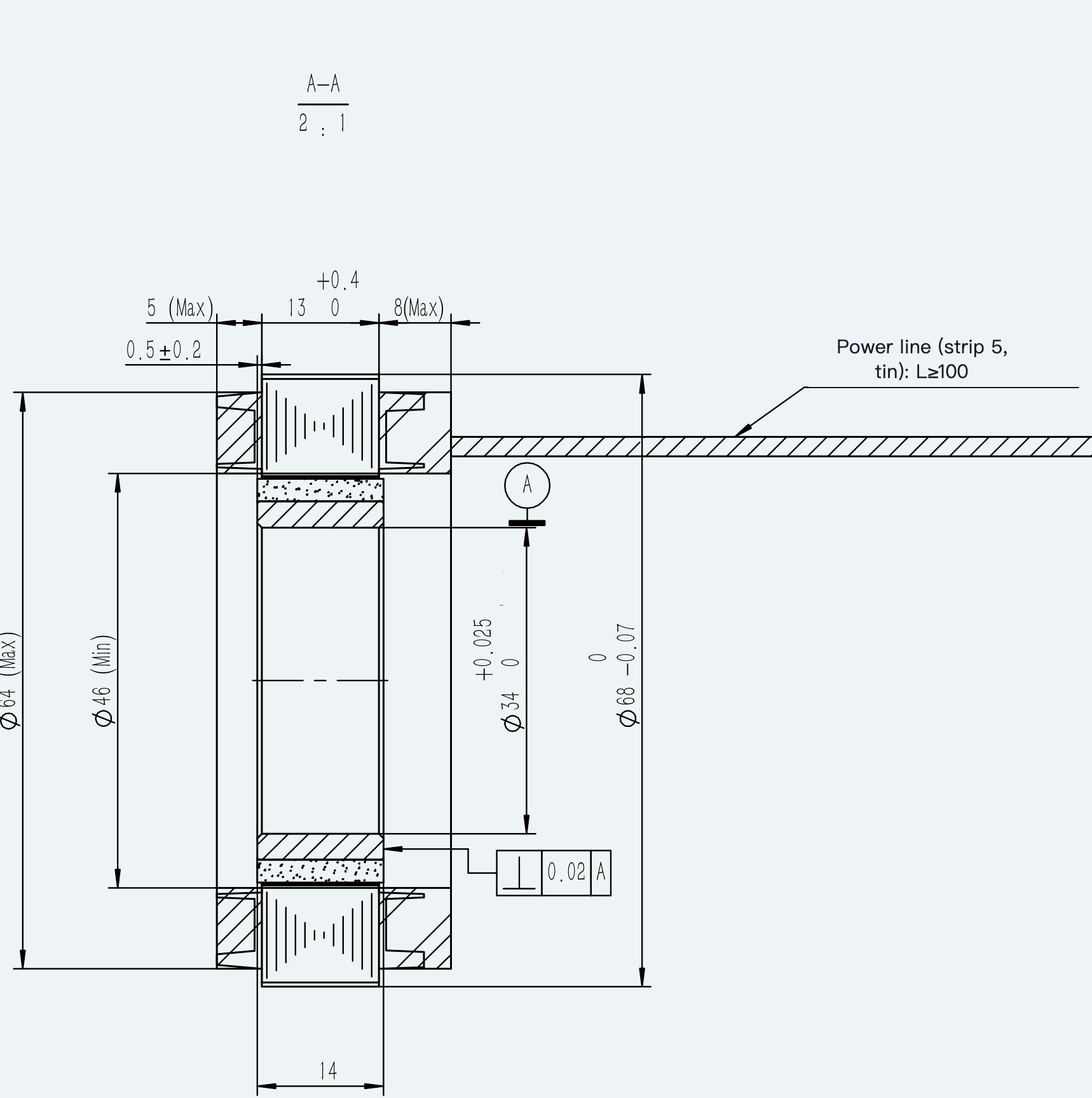 Mechanical View 1 for ES-FM-U01-OD068-T0P8NM-001