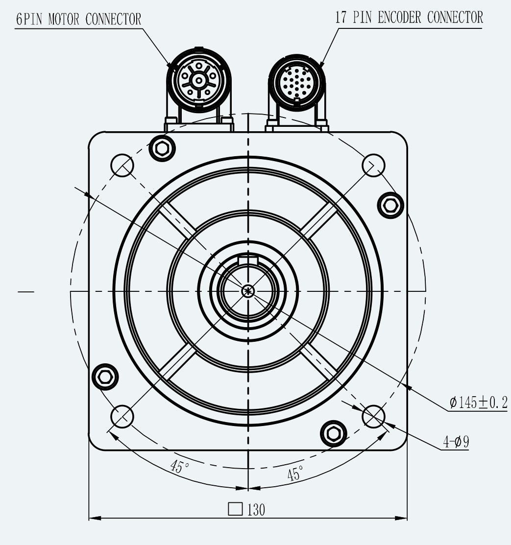 Mechanical View 2 for ES-SM-A01-130D-T4P78NM-1000W-004