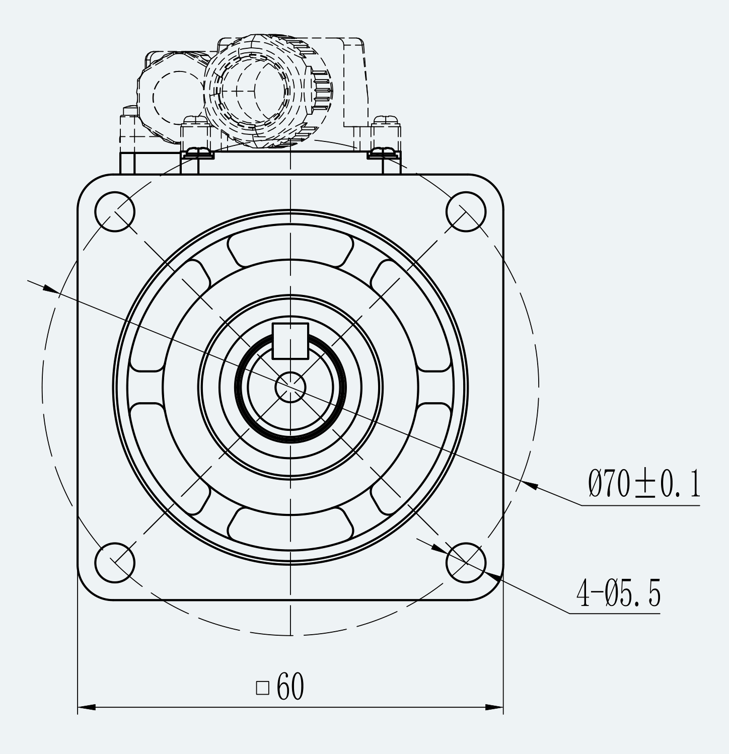 Mechanical View 2 for ES-SM-A03-060S-T1P27NM-400W-004