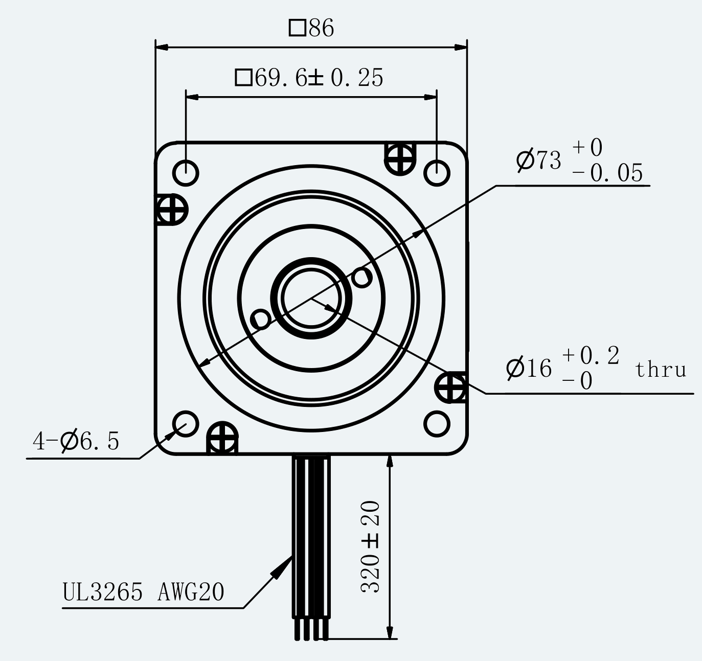 Mechanical View 1 for ES-ST-34HS2076-4D-300