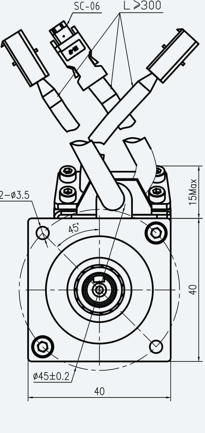 Mechanical View 1 for ES-SM-A01-040S-T0P32NM-100W-002
