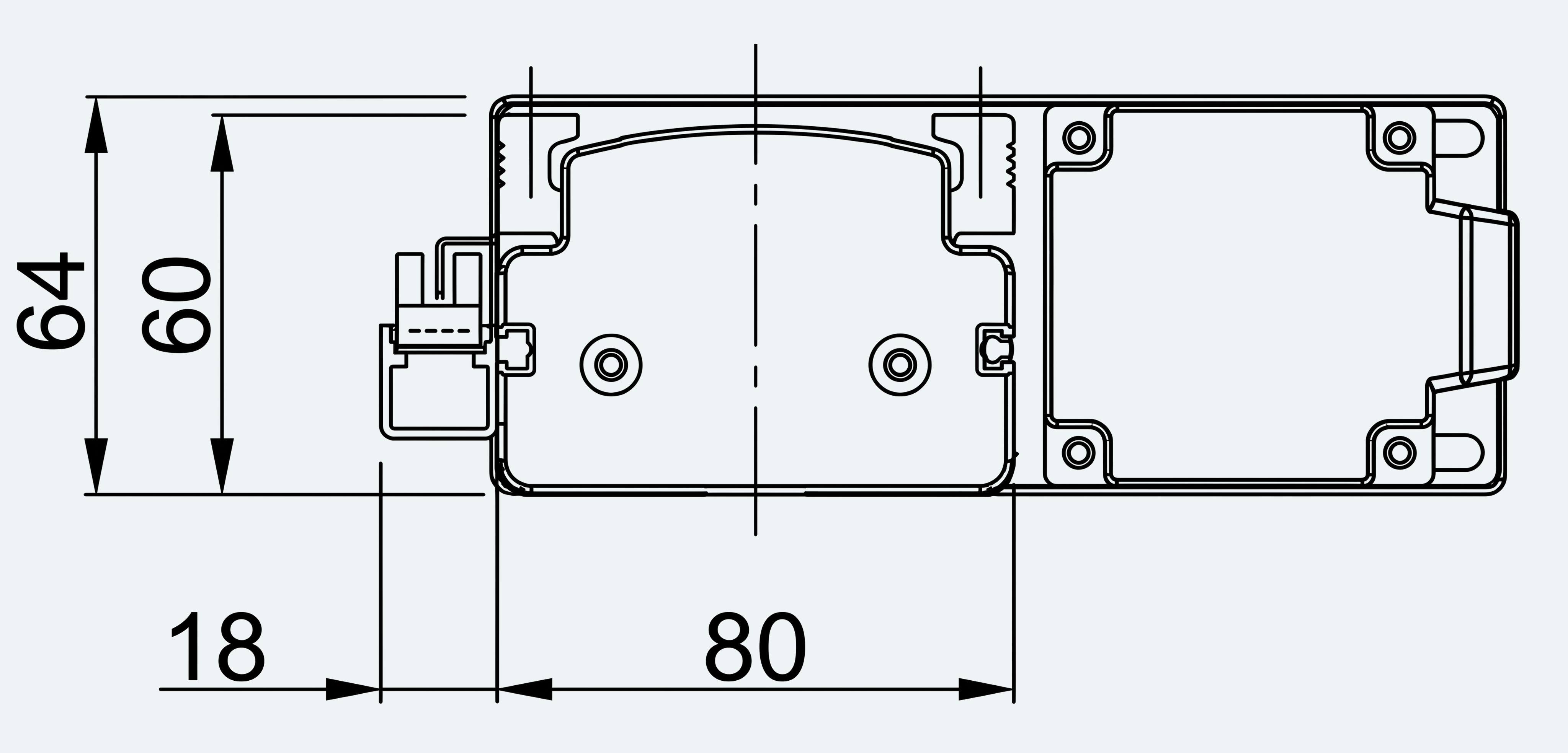 Mechanical View 4 for ES-LM-BS48-S0100-L016-MI01-M001