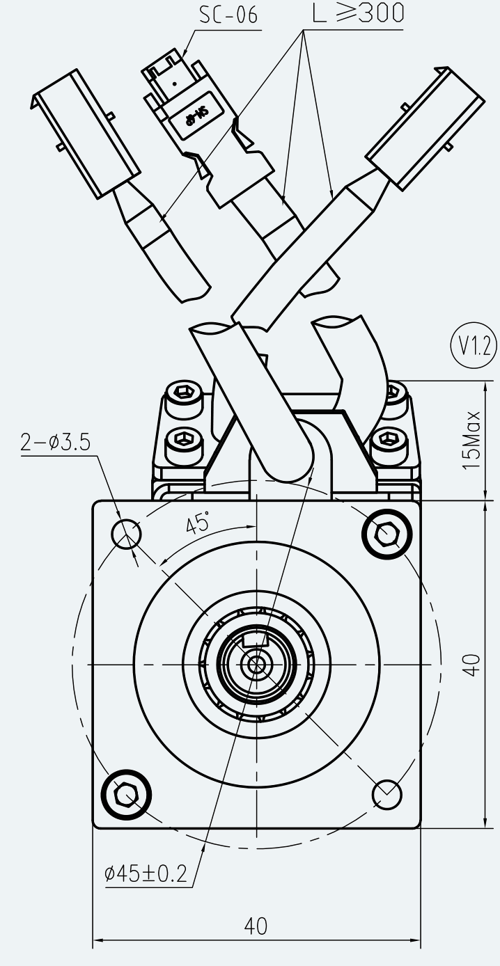 Mechanical View 1 for ES-SM-A01-040S-T0P16NM-50W-002