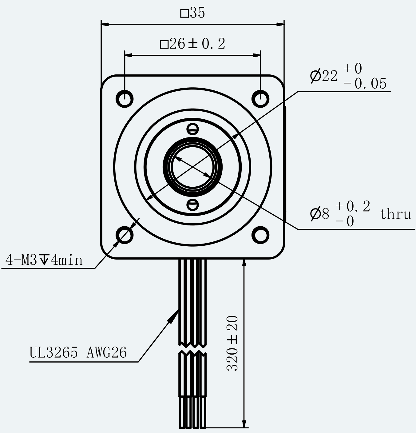 Mechanical View 1 for ES-ST-14HS2045-4D-100