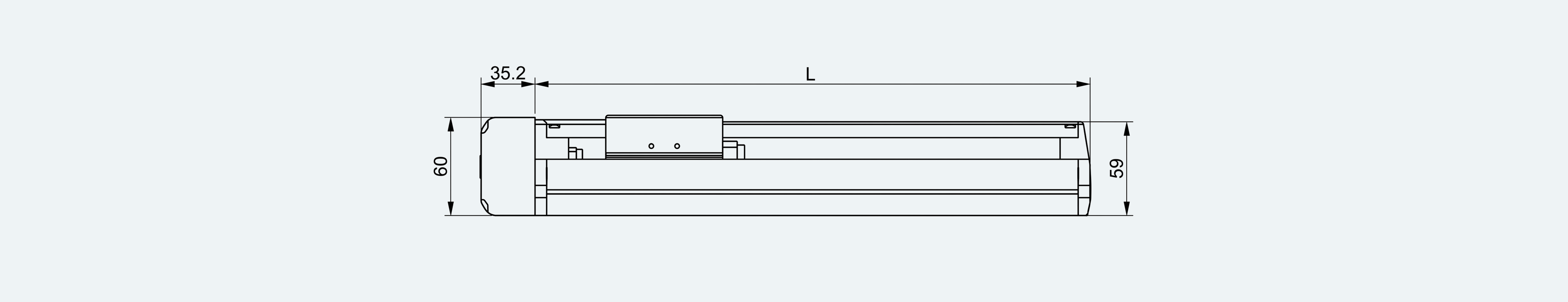 Mechanical View 3 for ES-LM-BS06-S0060-LREQ-MI01-M001