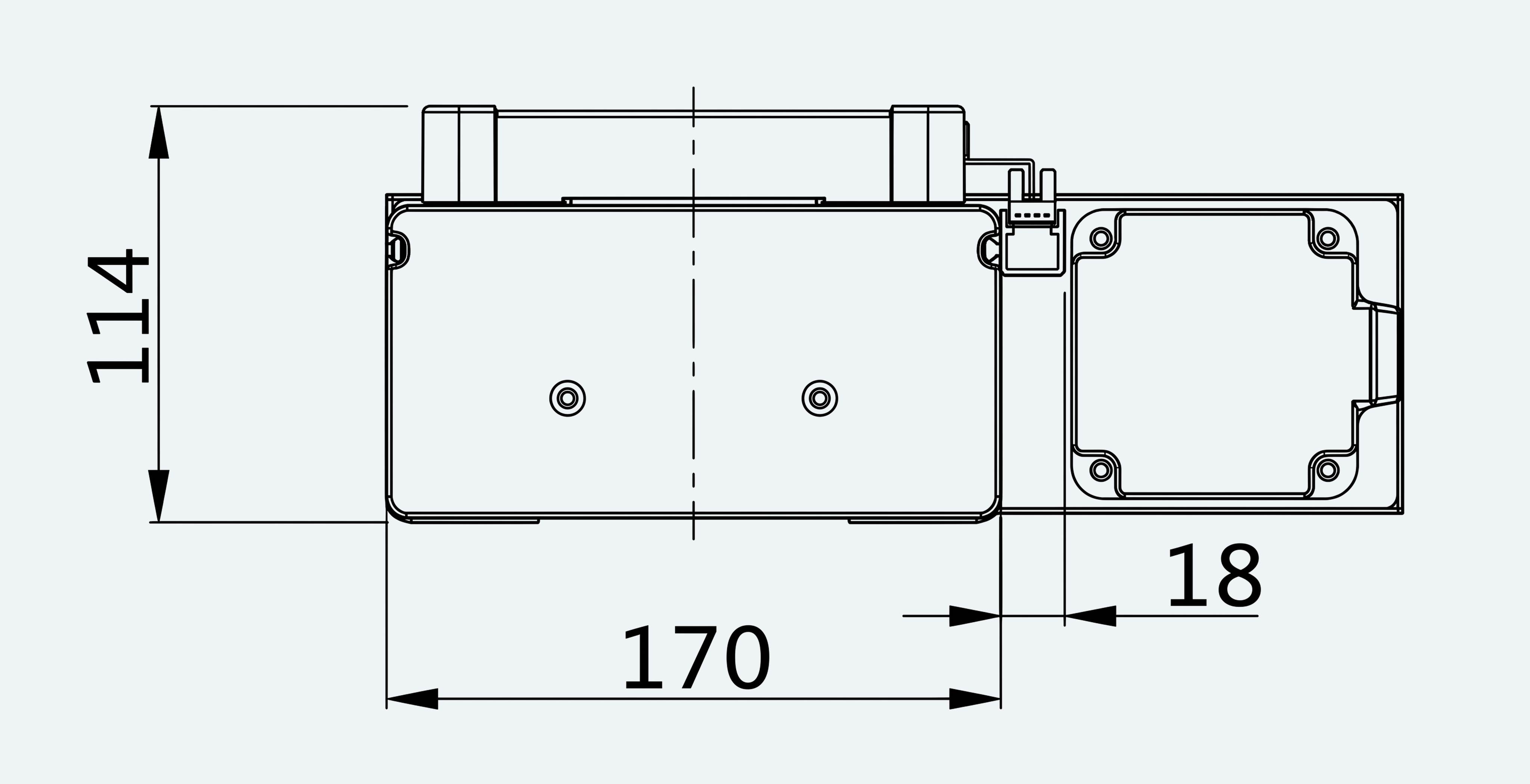 Mechanical View 4 for ES-LM-BS38-S0100-LREQ-MI01-M001