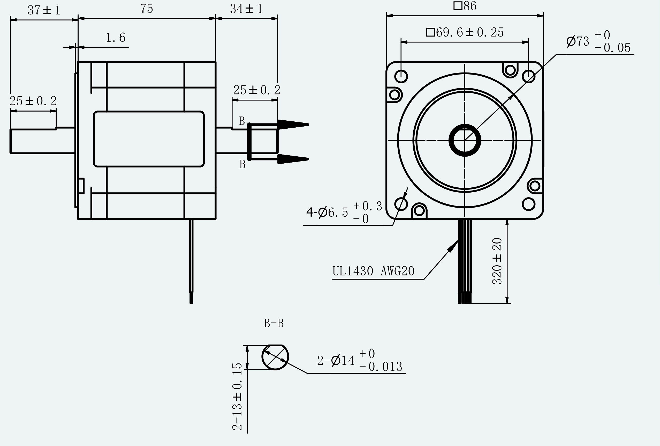 Mechanical View 1 for ES-ST-34H2075-450-4BL