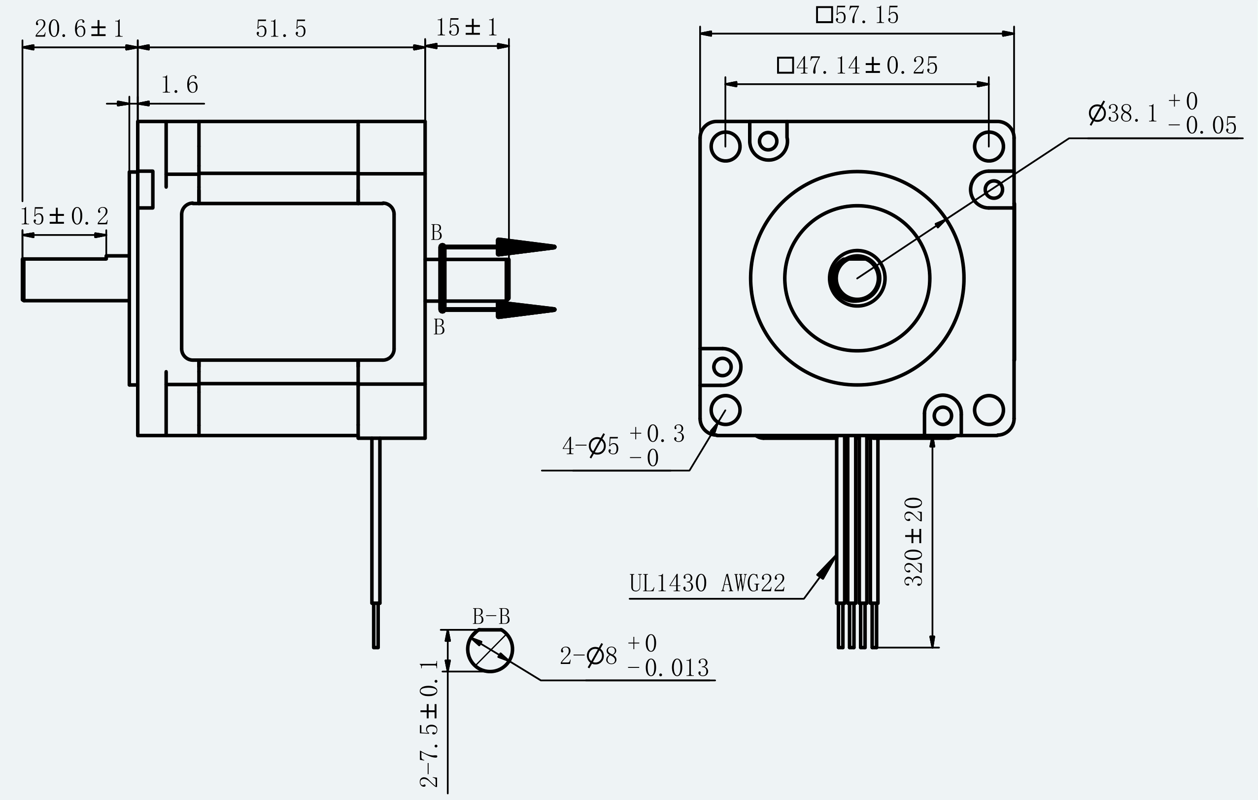Mechanical View 1 for ES-ST-23H2051-200-4BL