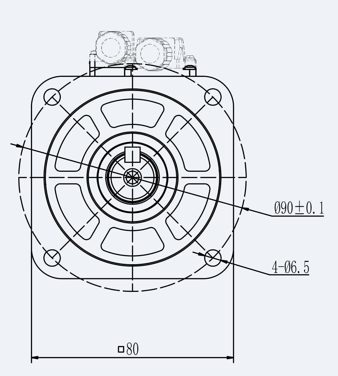 Mechanical View 2 for ES-SM-A03-080S-T3P18NM-1000W-001