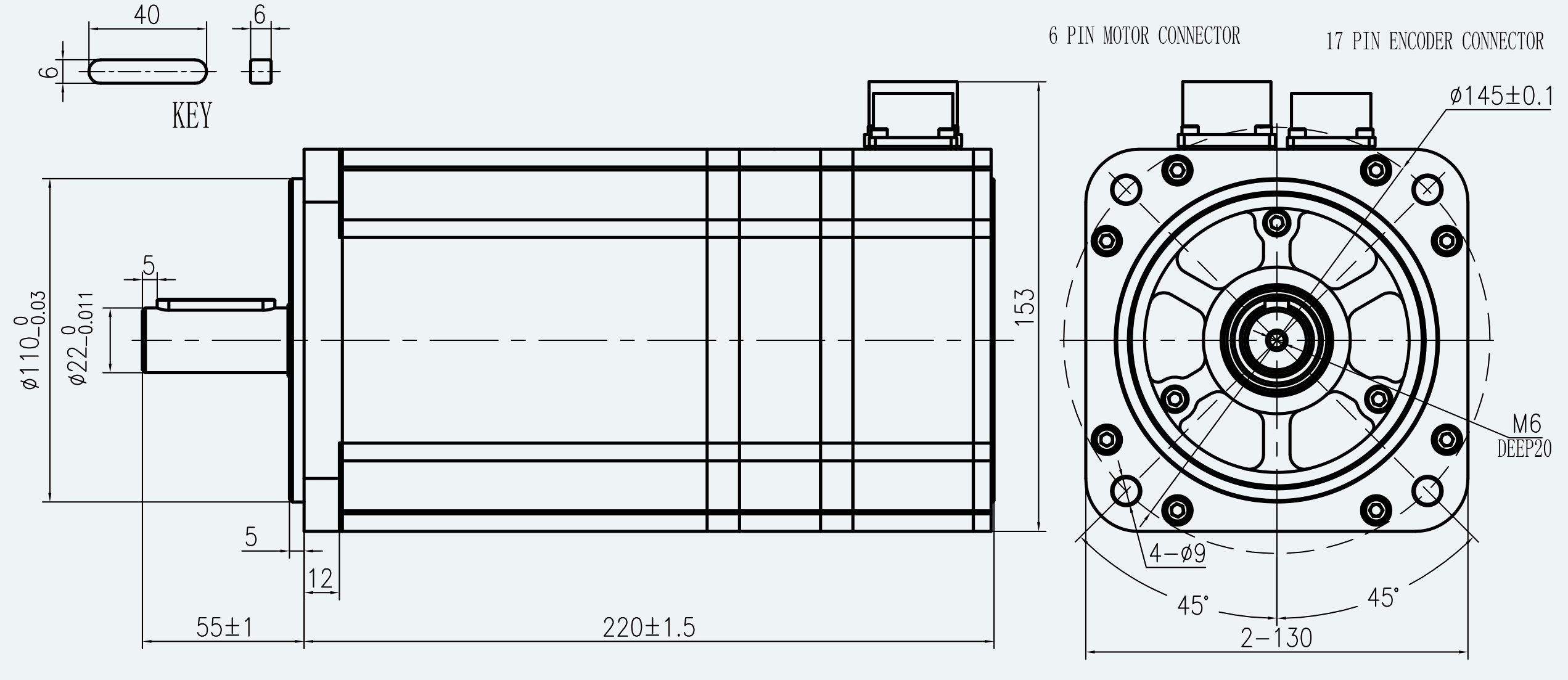 Drawing View for ES-SM-A02-130D-T5NM-1050W-002