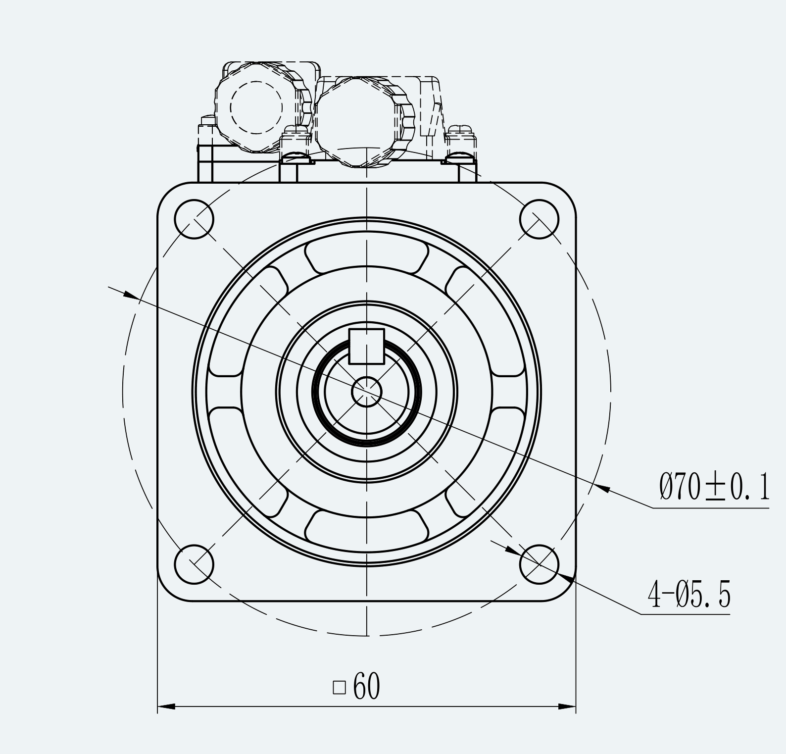 Mechanical View 2 for ES-SM-A03-060S-T0P64NM-200W-001