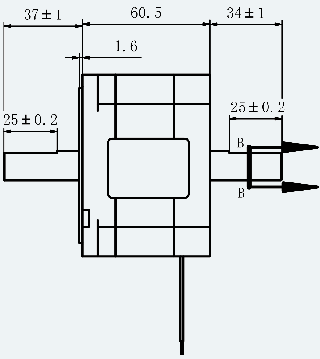 Mechanical View 2 for ES-ST-34H2060-300-4BL