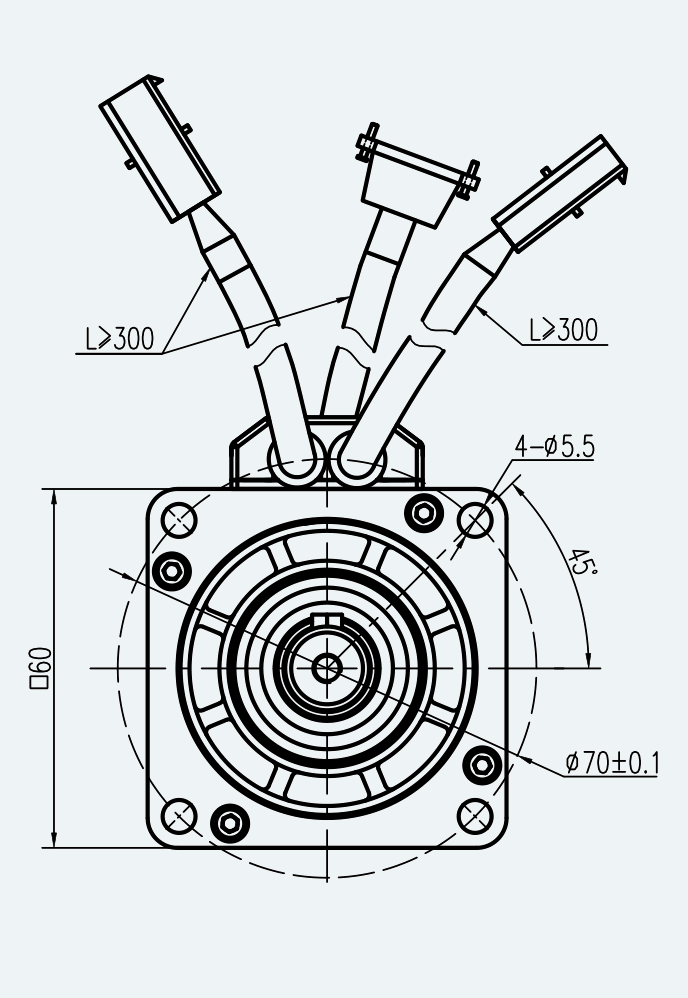 Mechanical View 2 for ES-SM-A02-060S-T0P64NM-200W-003
