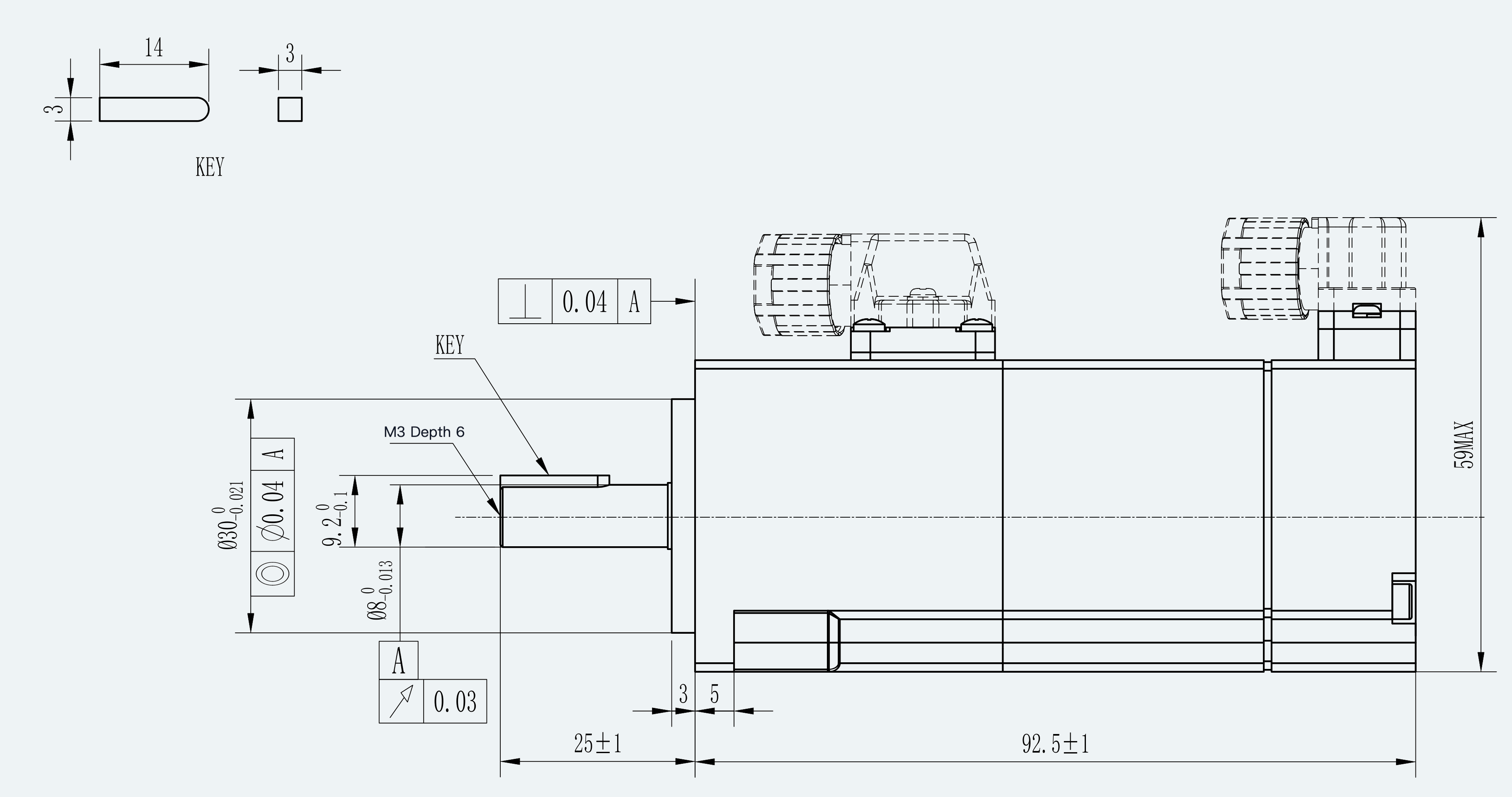 Mechanical View 1 for ES-SM-A03-040-T0P16NM-50W-002