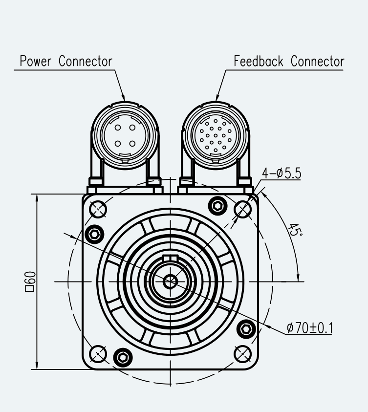 Mechanical View 1 for ES-SM-A02-060S-T0P64NM-200W-002
