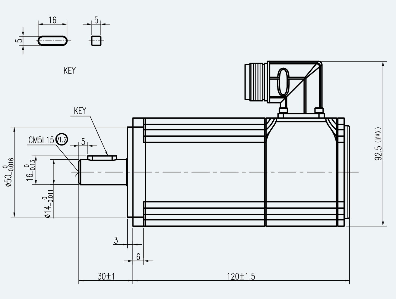 Mechanical View 2 for ES-SM-A02-060S-T0P64NM-200W-002