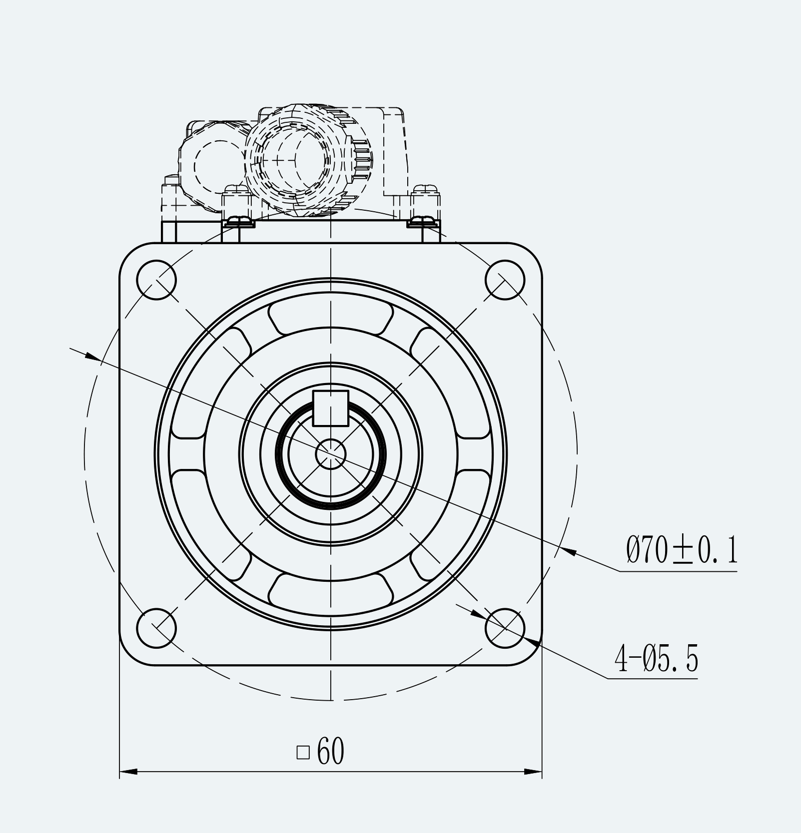 Mechanical View 2 for ES-SM-A03-060S-T1P27NM-400W-002