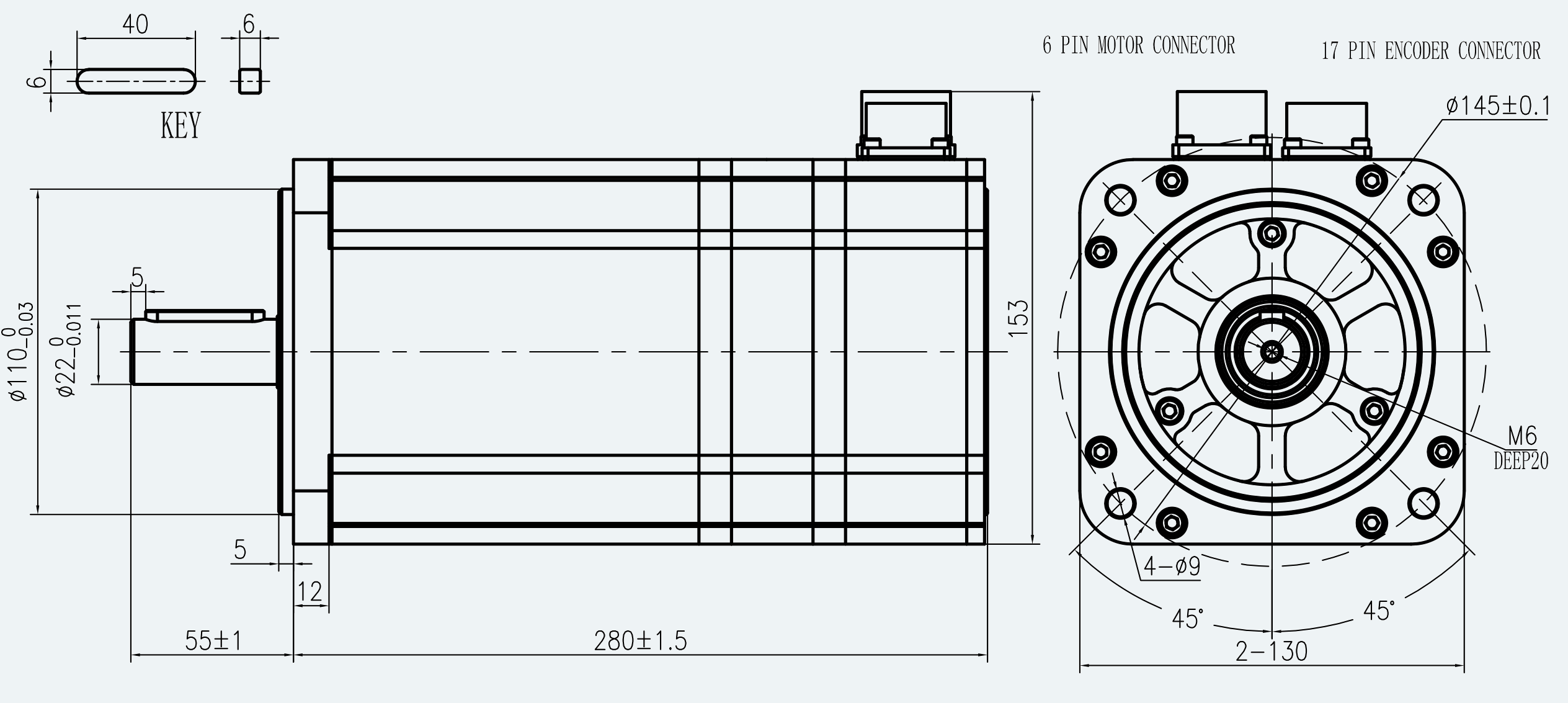 Drawing View for ES-SM-A02-130D-T14P3NM-3000W-002