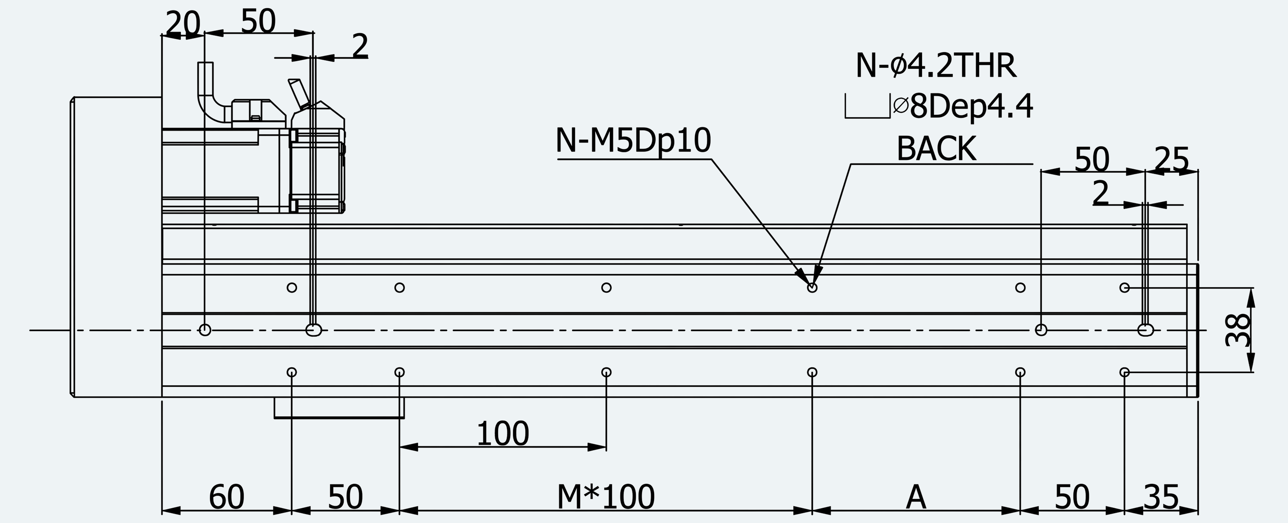 Mechanical View 5 for ES-LM-BS44-S0100-LREQ-MIREQ-M001