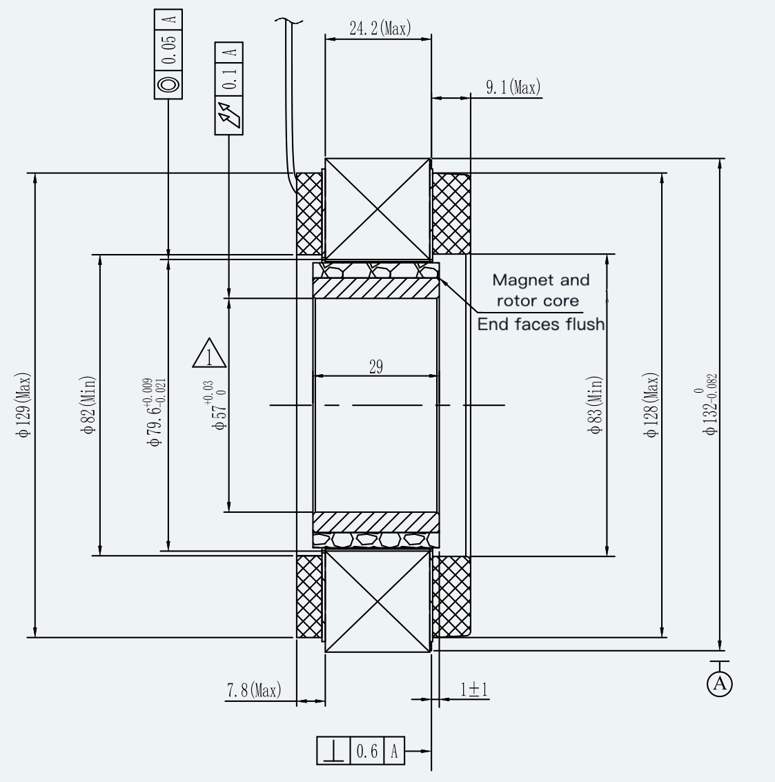 Mechanical View 2 for ES-FM-U01-OD132-TTBDNM-001
