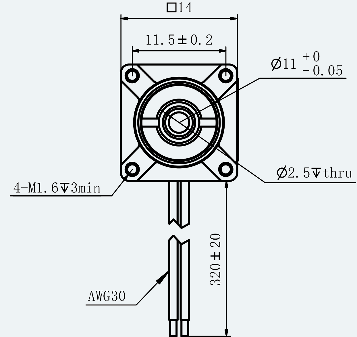Mechanical View 2 for ES-ST-6HS2030-4D-030-100