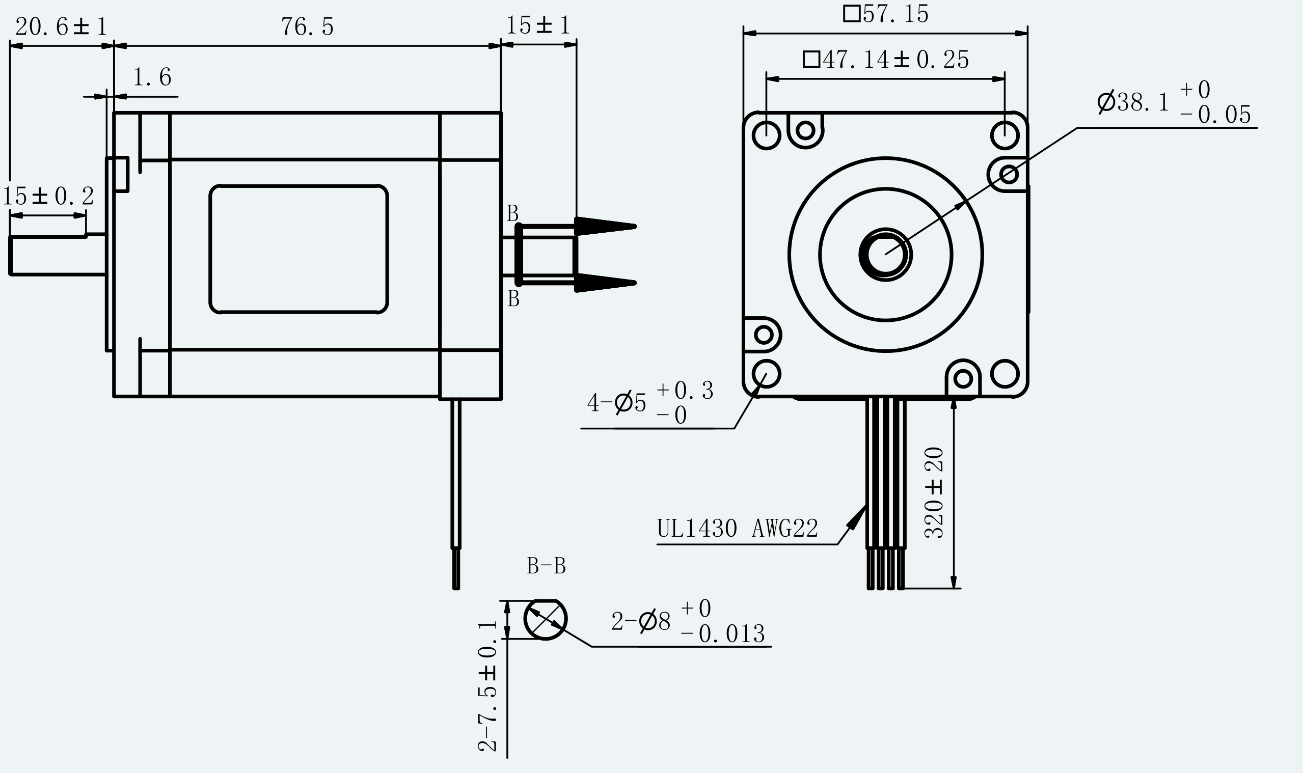 Mechanical View 1 for ES-ST-23H2076-400-4BL