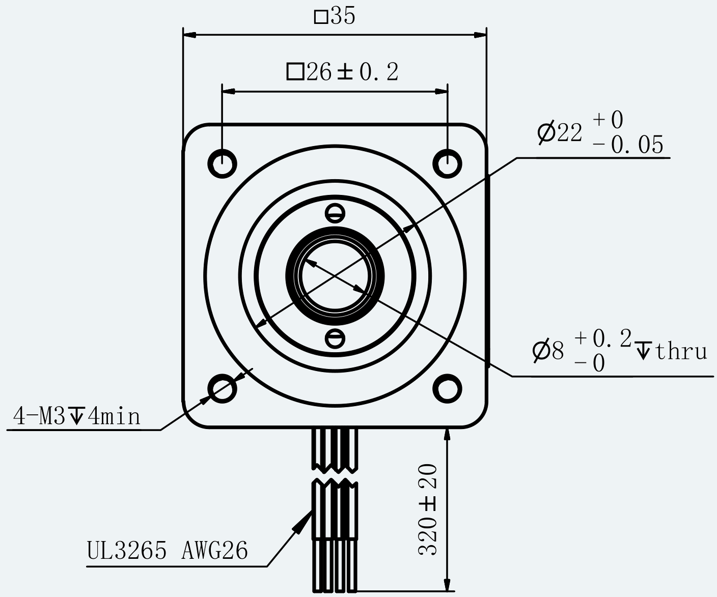 Mechanical View 2 for ES-ST-14HS2033-4D-100