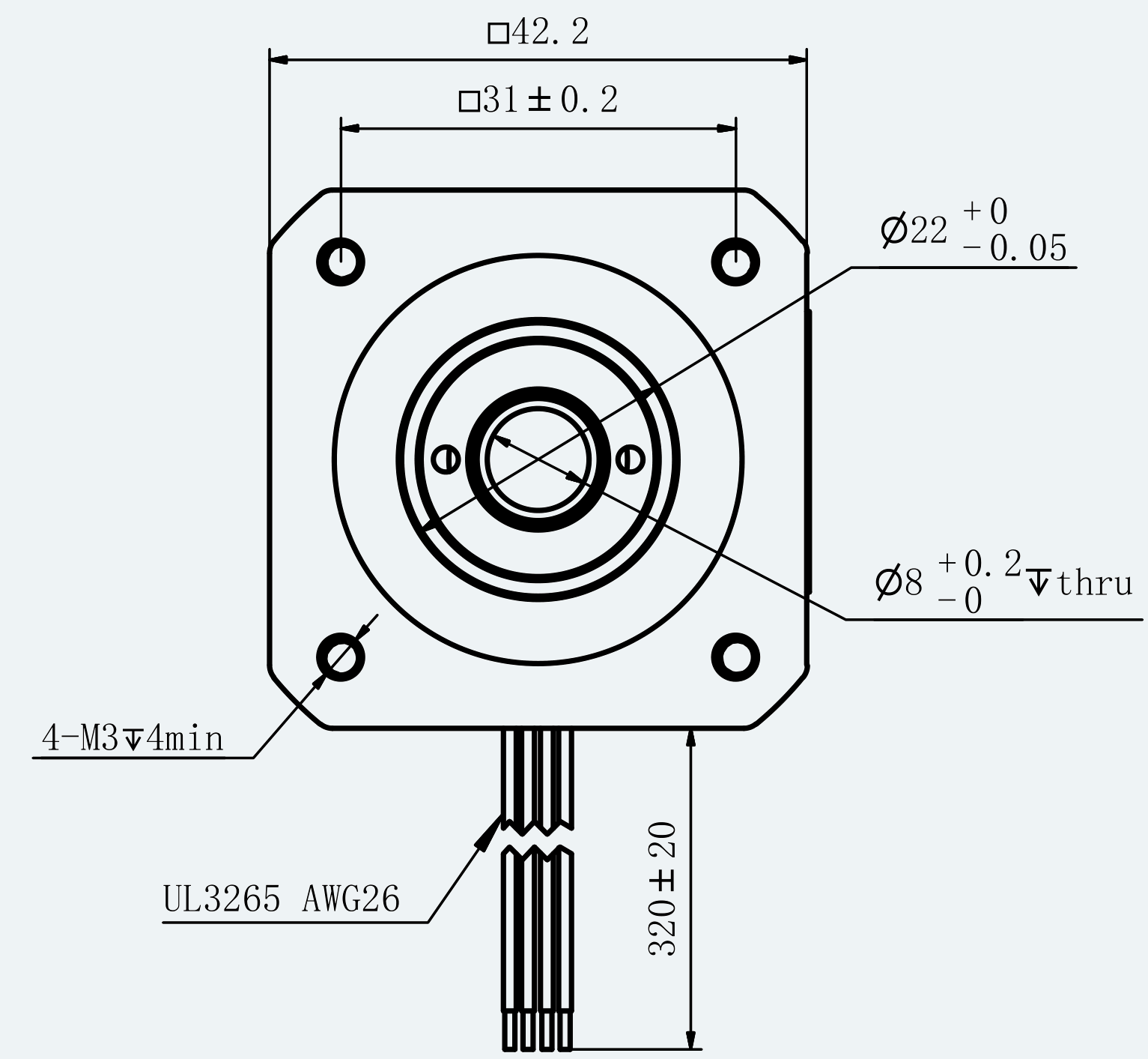 Mechanical View 1 for ES-ST-17HS2034-4D-100