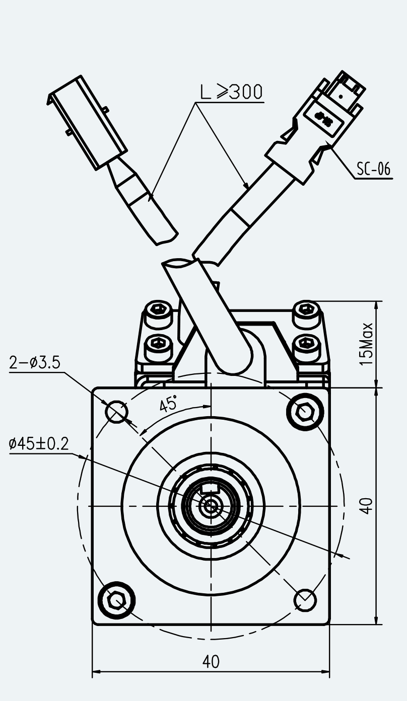 Mechanical View 1 for ES-SM-A01-040S-T0P32NM-100W-001