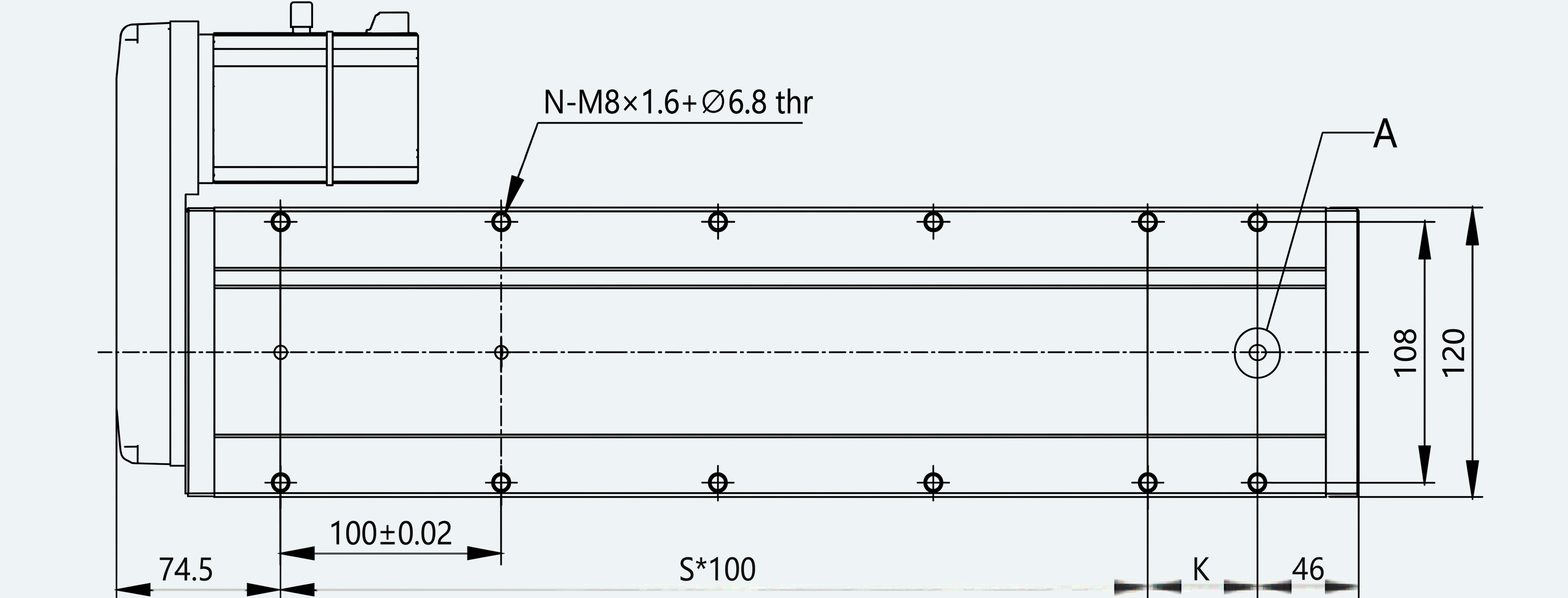 Mechanical View 5 for ES-LM-BS68-S0100-L010-MI01-M001