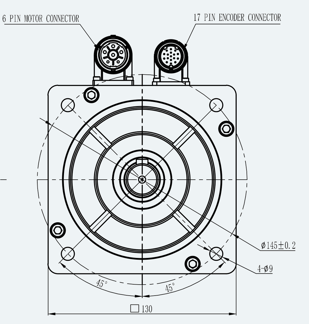 Mechanical View 2 for ES-SM-A01-130D-T4P78NM-1000W-003