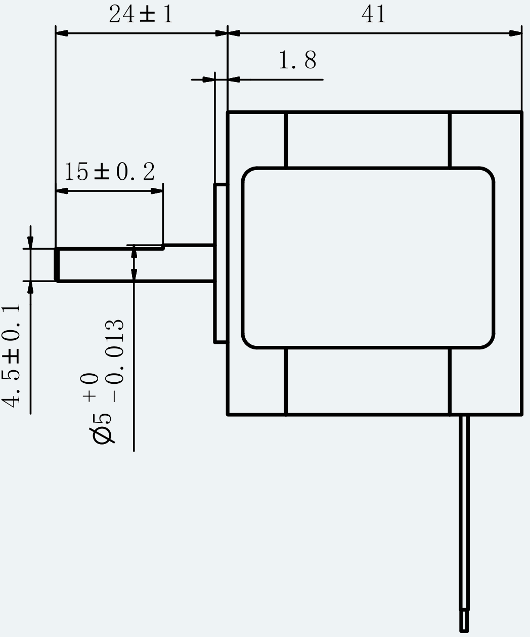 Mechanical View 2 for ES-ST-17H2041-100-4AL