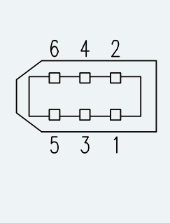 Feedback Connector Pinout for ES-SM-A01-060S-T0P64NM-200W-001