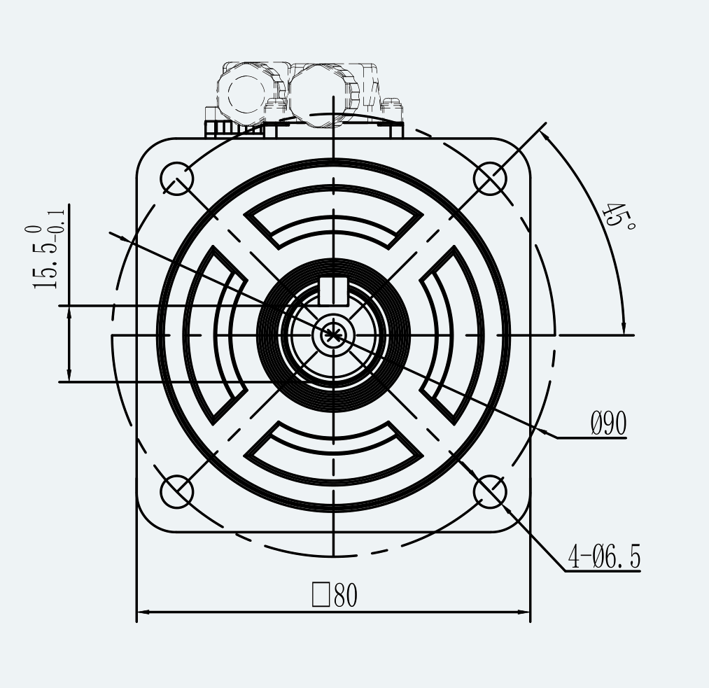 Mechanical View 1 for ES-SM-A03-080D-T3P18NM-1000W-004