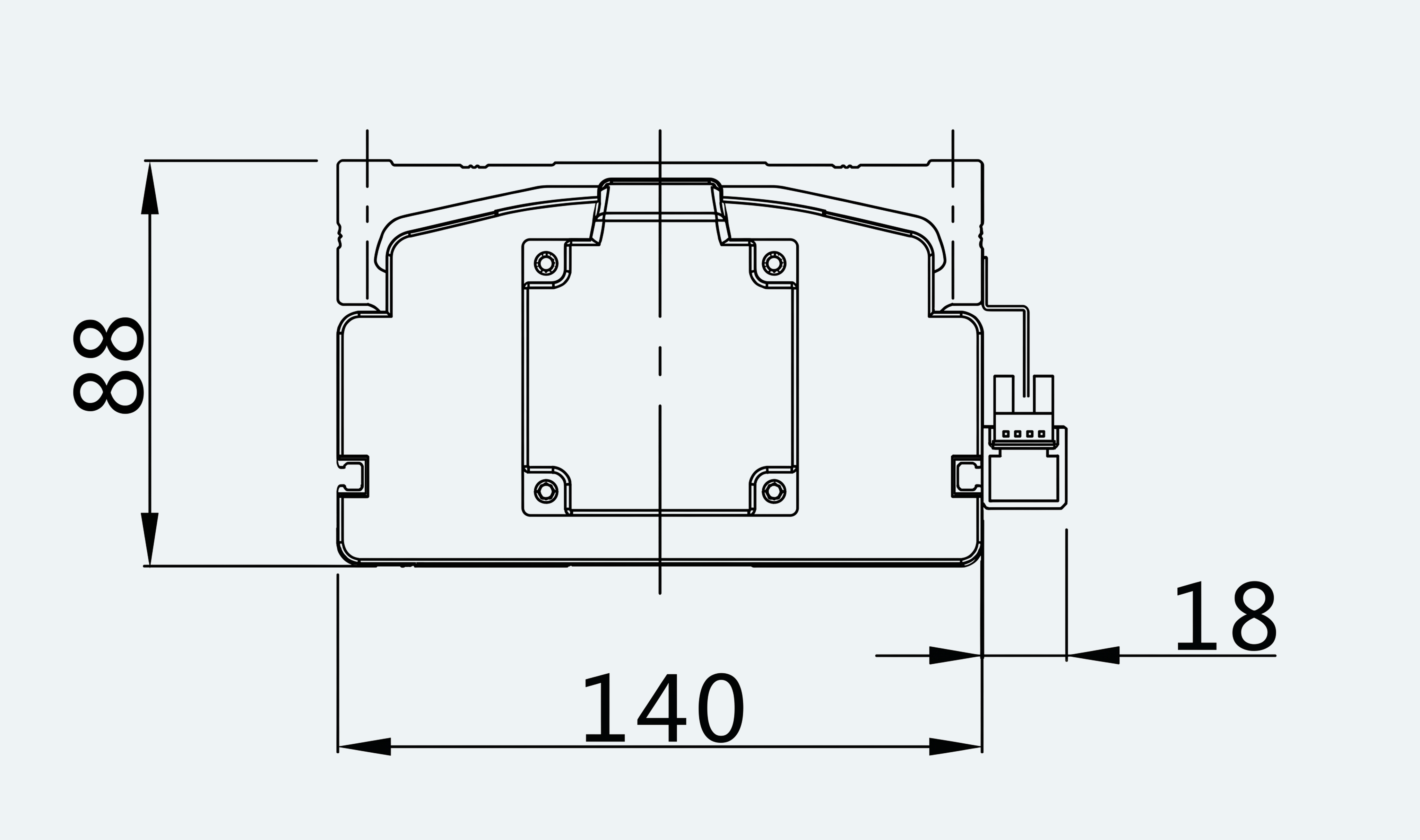 Mechanical View 4 for ES-LM-BS55-S0100-LREQ-MI01-M001