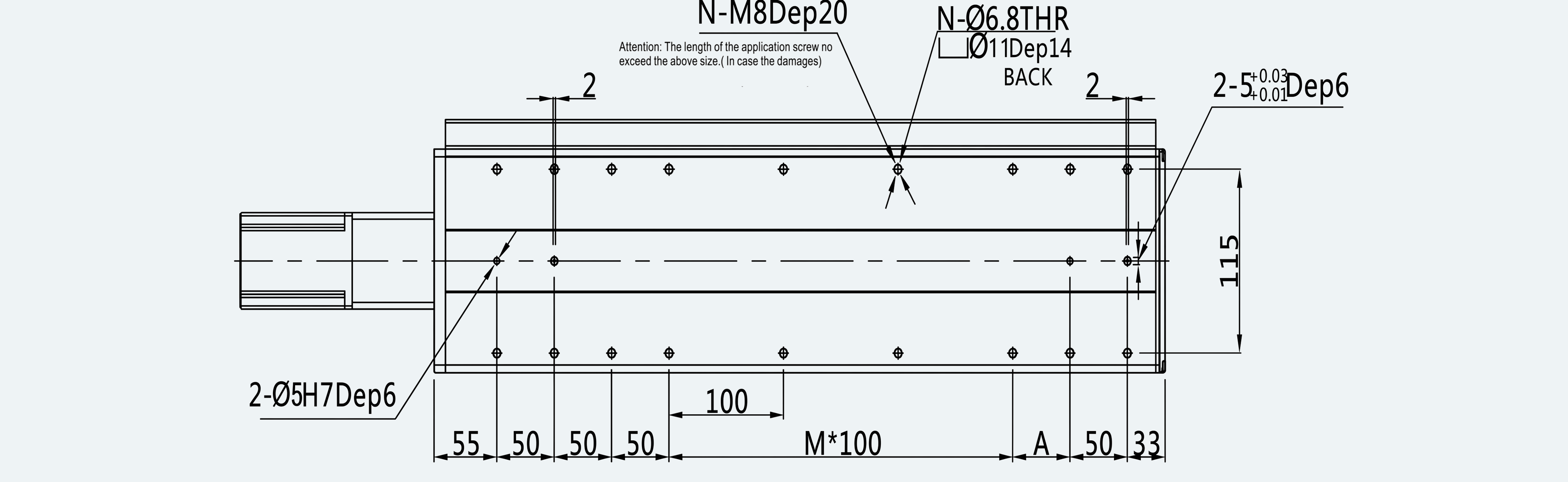 Mechanical View 6 for ES-LM-BS55-S0100-LREQ-MI01-M001
