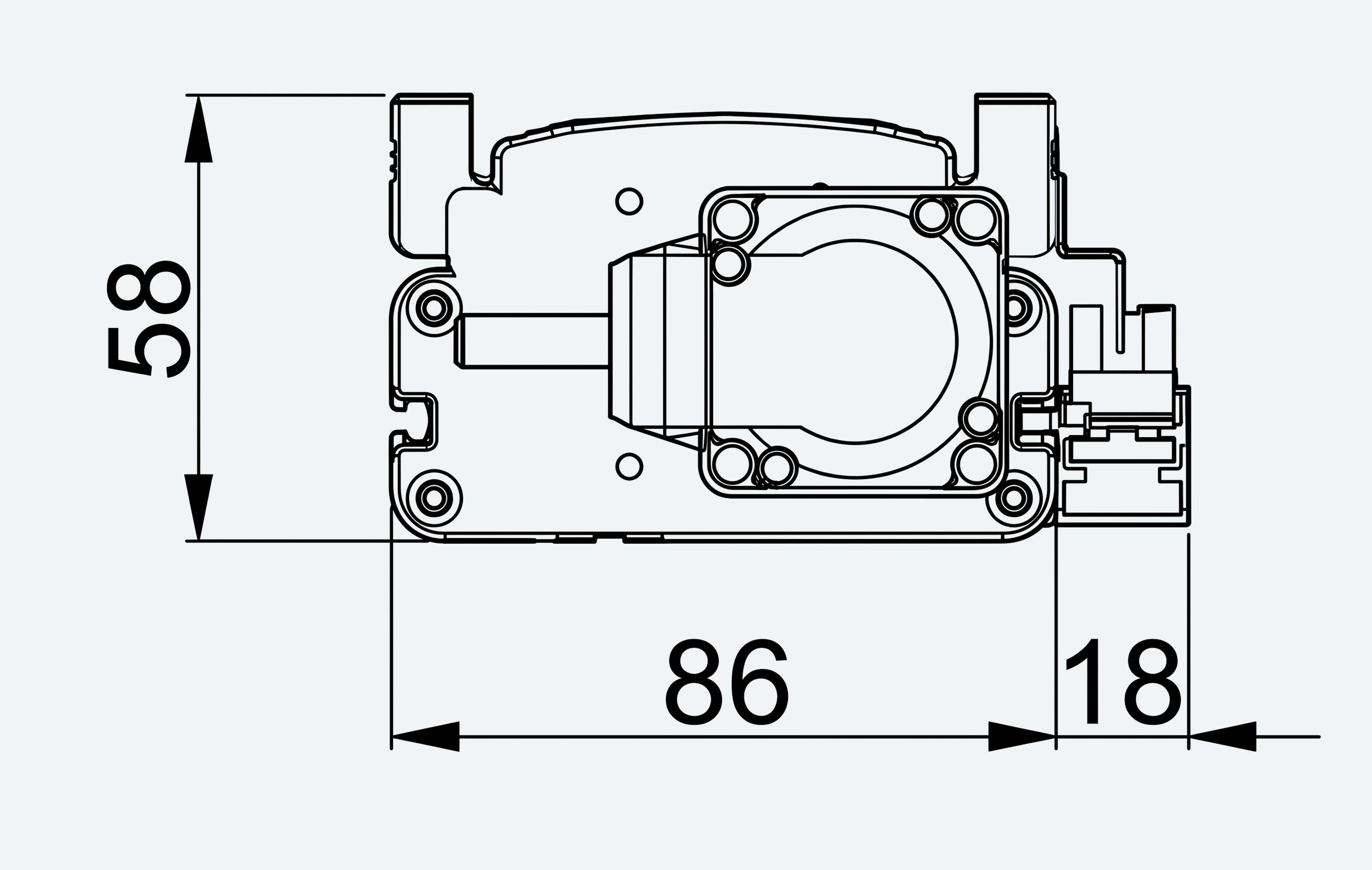 Mechanical View 4 for ES-LM-BS01-S0060-LREQ-MI01-M001