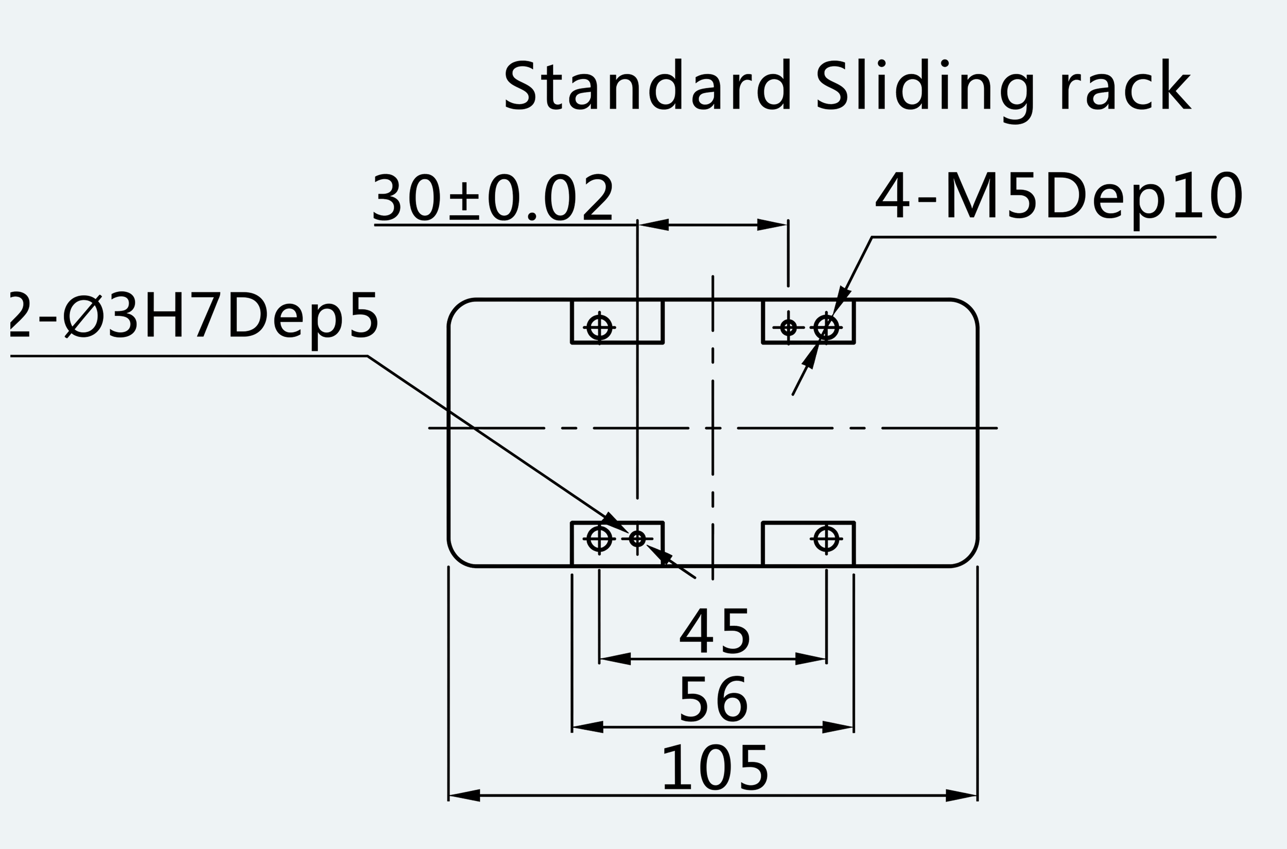 Mechanical View 2 for ES-LM-BS24-S0100-LREQ-MI01-M001