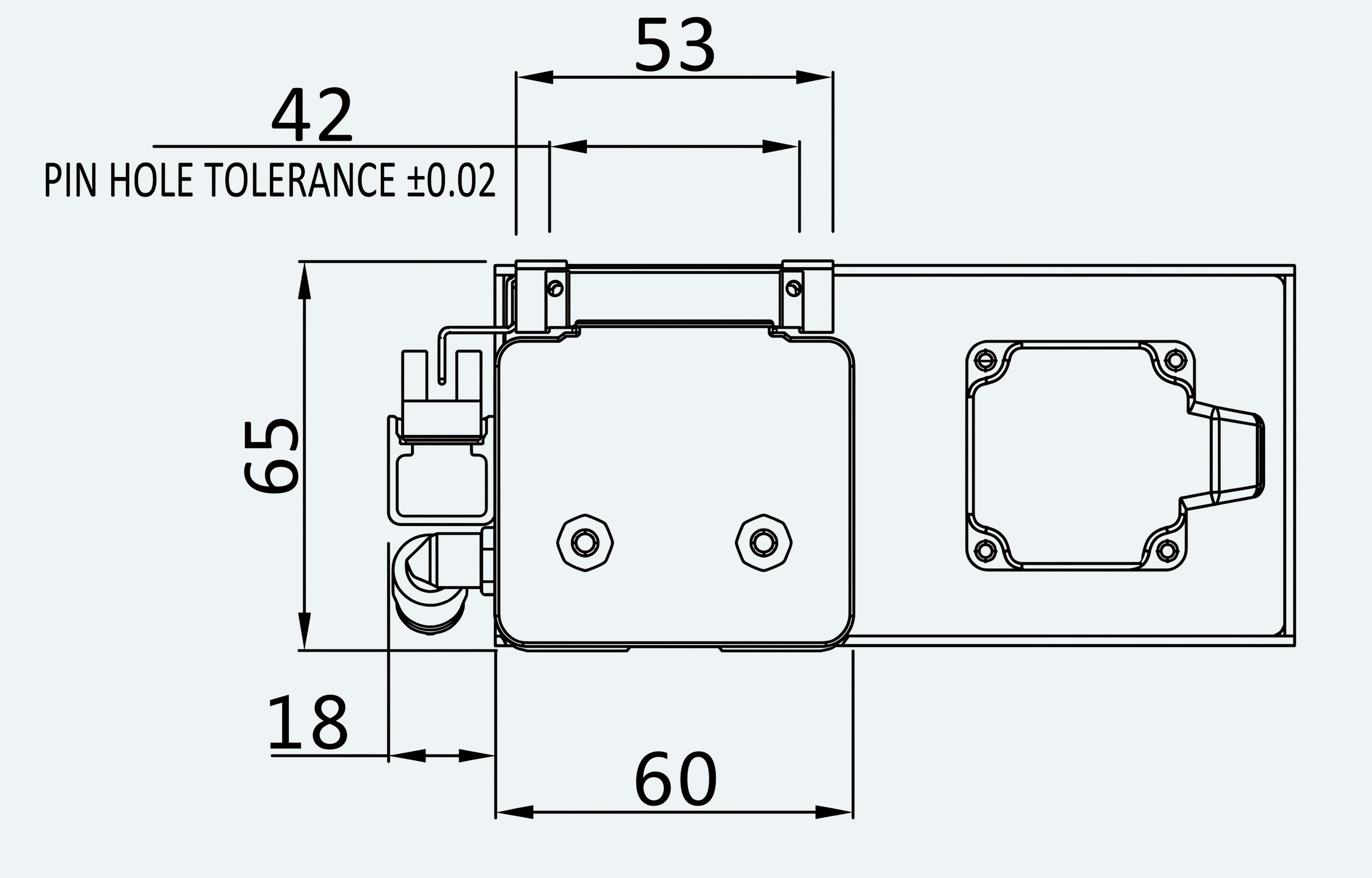 Mechanical View 3 for ES-LM-BS24-S0100-LREQ-MI01-M001