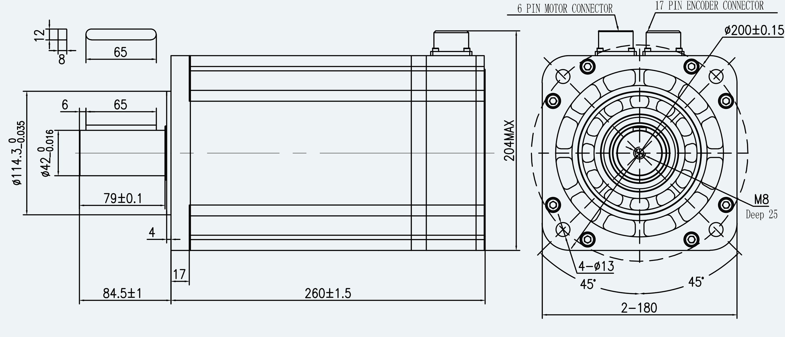 Drawing View for ES-SM-A02-180D-T22NM-3500W-001