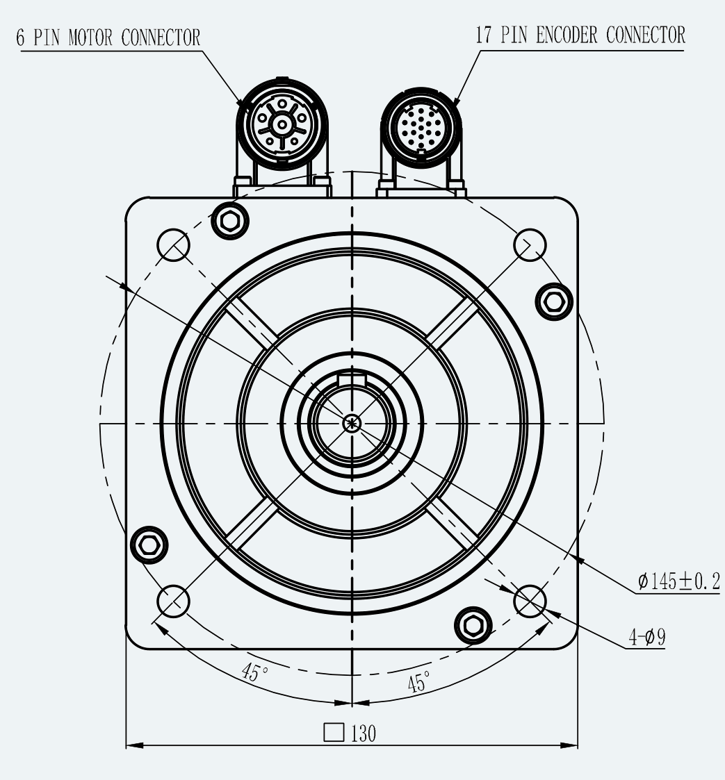Mechanical View 2 for ES-SM-A01-130D-T4P78NM-1000W-002