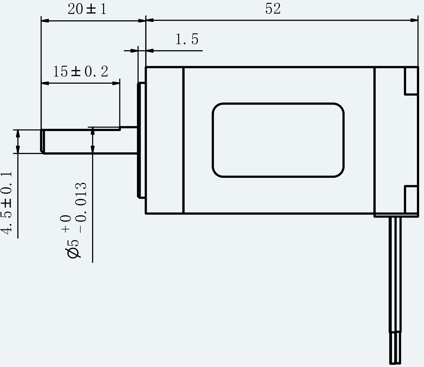 Mechanical View 1 for ES-ST-11H2052-100-4AL