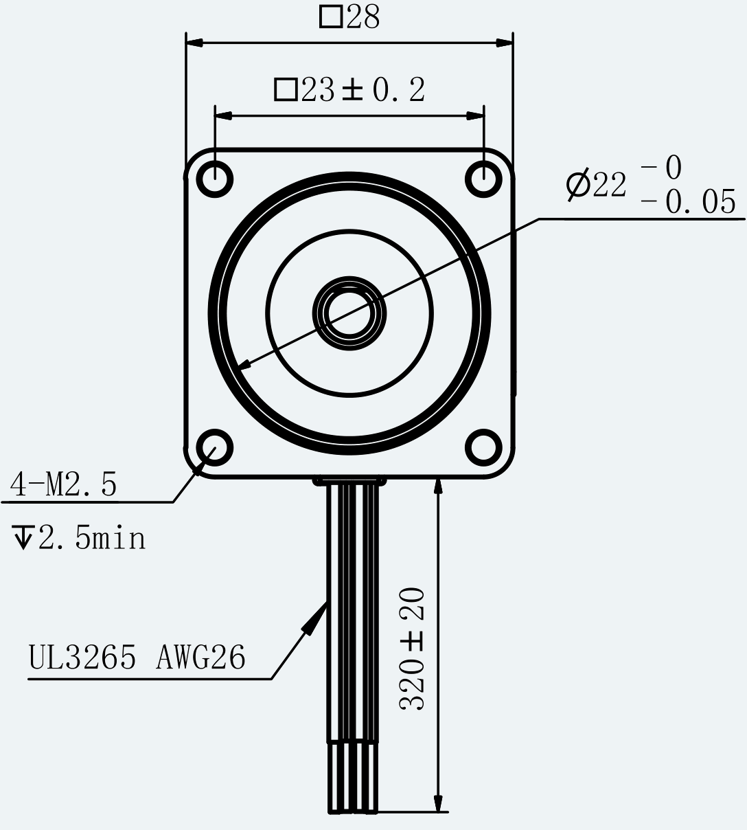 Mechanical View 2 for ES-ST-11H2052-100-4AL