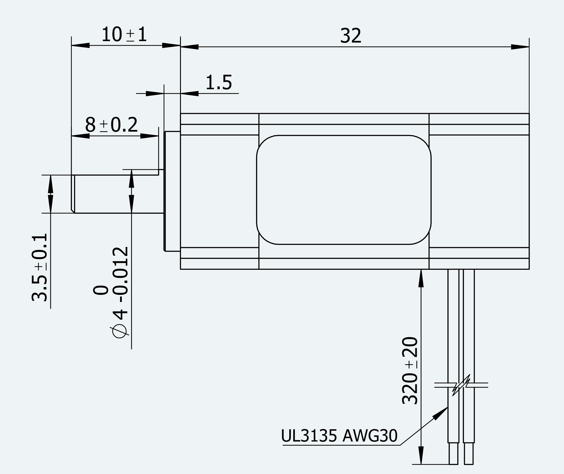 Mechanical View 2 for ES-ST-6H2030-030-4AL