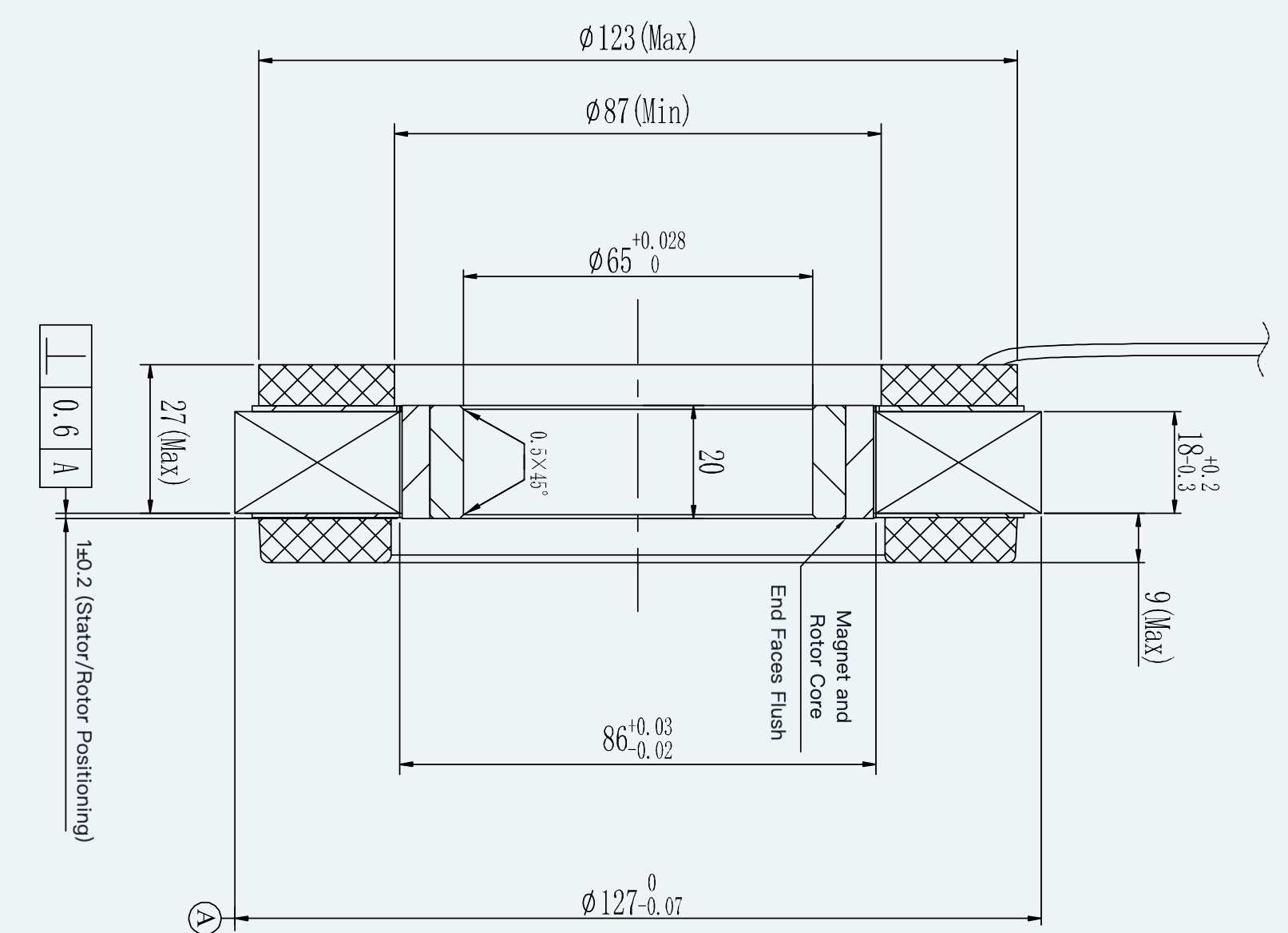 Mechanical View 1 for ES-FM-U01-OD127-TTBDNM-001