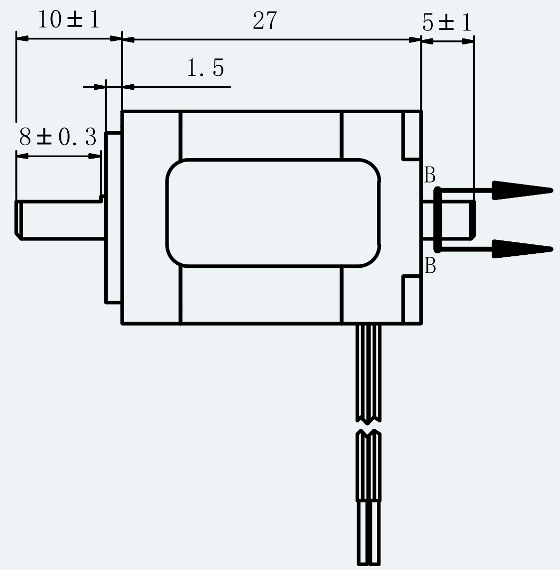 Mechanical View 2 for ES-ST-08H2028-050-4BL
